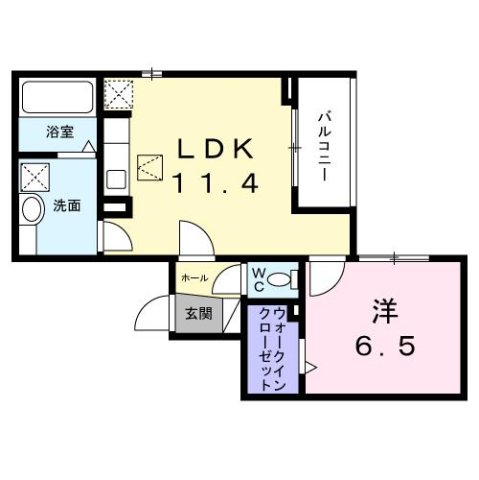 ヒカルサ明石土山 101|明石市二見町福里(JR山陽本線土山駅)のアパート間取 ヒカルサ明石土山 101|明石市二見町福里(JR山陽本線土山駅)のアパート間取