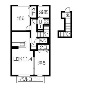 シャトー・ムートン 00202|神戸市垂水区福田(山陽電鉄線滝の茶屋駅)のアパート間取 シャトー・ムートン 00202|神戸市垂水区福田(山陽電鉄線滝の茶屋駅)のアパート間取