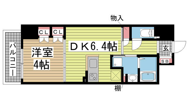神戸元町Noah 905|神戸市中央区下山手通(JR東海道本線(近畿)元町駅)のマンション間取 神戸元町Noah 905|神戸市中央区下山手通(JR東海道本線(近畿)元町駅)のマンション間取