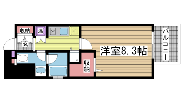 レジディア神戸磯上 501|神戸市中央区磯上通(JR東海道本線(近畿)三ノ宮駅)のマンション間取 レジディア神戸磯上 501|神戸市中央区磯上通(JR東海道本線(近畿)三ノ宮駅)のマンション間取