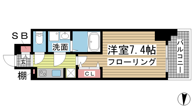 レジュールアッシュ神戸元町 905|神戸市中央区花隈町(JR東海道本線(近畿)元町駅)のマンション間取 レジュールアッシュ神戸元町 905|神戸市中央区花隈町(JR東海道本線(近畿)元町駅)のマンション間取