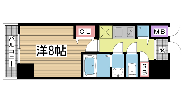 アドバンス三宮パルマ 1103|神戸市中央区磯上通(JR東海道本線(近畿)三ノ宮駅)のマンション間取 アドバンス三宮パルマ 1103|神戸市中央区磯上通(JR東海道本線(近畿)三ノ宮駅)のマンション間取