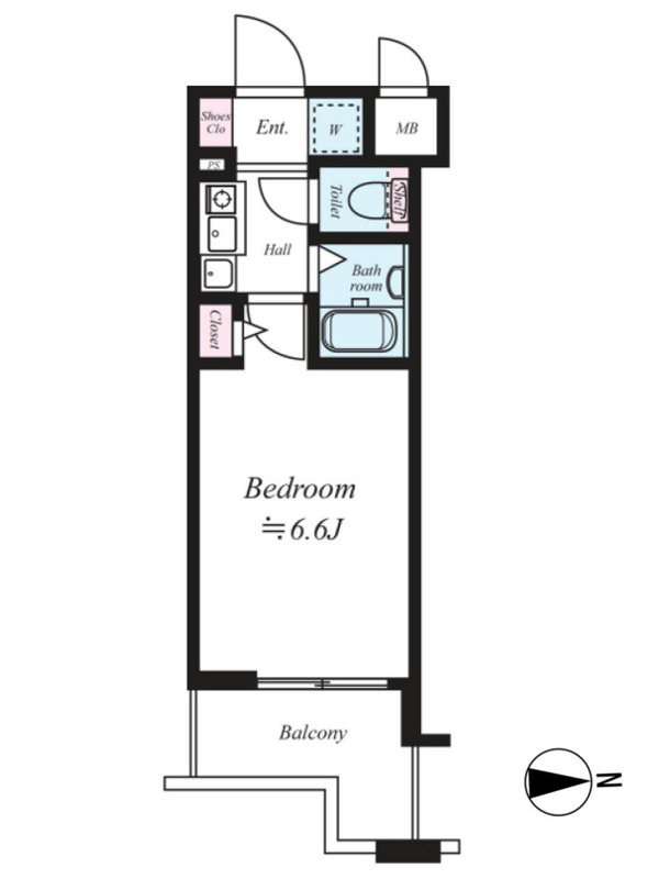 エステムコート新神戸エリタージュ 409|神戸市中央区生田町(JR東海道本線(近畿)三ノ宮駅)のマンション間取 エステムコート新神戸エリタージュ 409|神戸市中央区生田町(JR東海道本線(近畿)三ノ宮駅)のマンション間取