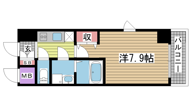 エスリード三宮旭通 903|神戸市中央区旭通(JR東海道本線(近畿)三ノ宮駅)のマンション間取 エスリード三宮旭通 903|神戸市中央区旭通(JR東海道本線(近畿)三ノ宮駅)のマンション間取