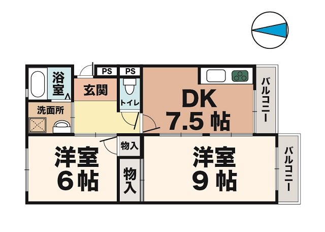 霞ヶ丘レジデンス 202|神戸市垂水区霞ケ丘(JR山陽本線垂水駅)のマンション間取 霞ヶ丘レジデンス 202|神戸市垂水区霞ケ丘(JR山陽本線垂水駅)のマンション間取