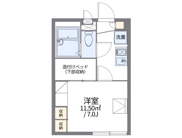 レオパレスMonstera 105|神戸市西区玉津町出合(JR山陽本線明石駅)のアパート間取 レオパレスMonstera 105|神戸市西区玉津町出合(JR山陽本線明石駅)のアパート間取
