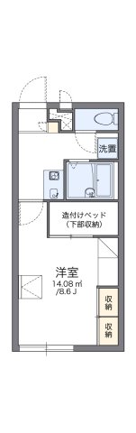 レオパレスM-1 102|神戸市北区有野中町(神戸電鉄三田線田尾寺駅)のアパート間取 レオパレスM-1 102|神戸市北区有野中町(神戸電鉄三田線田尾寺駅)のアパート間取