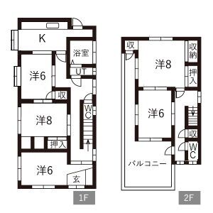山下町3丁目一戸建 1|神戸市長田区山下町(JR山陽本線新長田駅)の貸家間取 山下町3丁目一戸建 1|神戸市長田区山下町(JR山陽本線新長田駅)の貸家間取