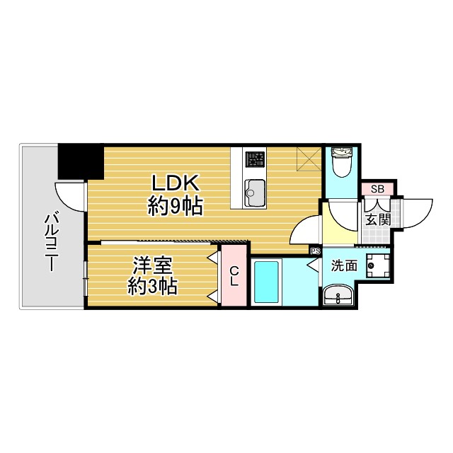 プレサンス神戸水木通ルミエス 901|神戸市兵庫区水木通(神戸高速線新開地駅)のマンション間取 プレサンス神戸水木通ルミエス 901|神戸市兵庫区水木通(神戸高速線新開地駅)のマンション間取
