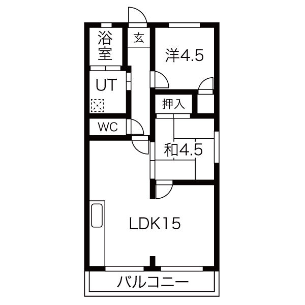 リバーサイドハイツ 405|神戸市垂水区福田(山陽電鉄線滝の茶屋駅)のマンション間取 リバーサイドハイツ 405|神戸市垂水区福田(山陽電鉄線滝の茶屋駅)のマンション間取