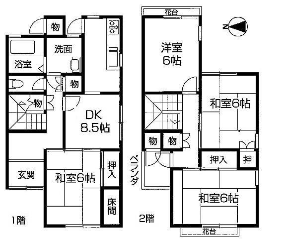 糀台4丁目戸建 |神戸市西区糀台(神戸市営地下鉄線西神中央駅)の貸家間取 糀台4丁目戸建 |神戸市西区糀台(神戸市営地下鉄線西神中央駅)の貸家間取