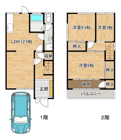 寺池町2丁目貸家 1-2F|神戸市長田区寺池町(神戸市営地下鉄線上沢駅)の貸家間取 寺池町2丁目貸家 1-2F|神戸市長田区寺池町(神戸市営地下鉄線上沢駅)の貸家間取