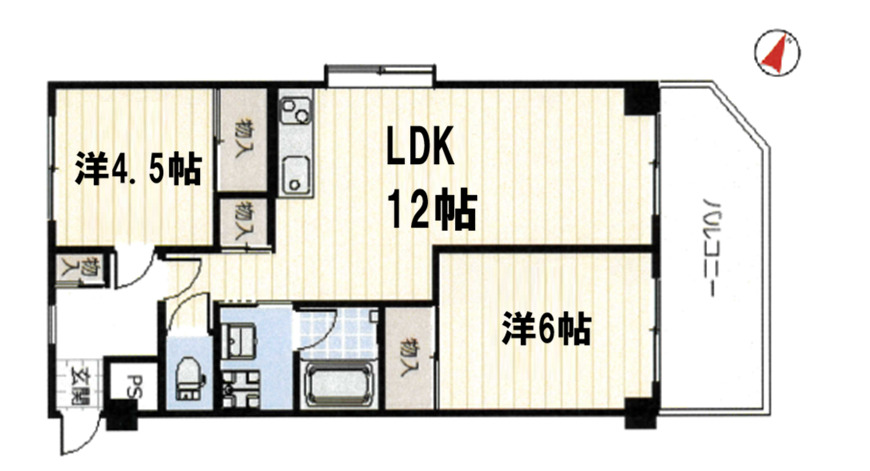 サンビルダー55ビル 503|神戸市中央区旗塚通(JR東海道本線(近畿)三ノ宮駅)のマンション間取 サンビルダー55ビル 503|神戸市中央区旗塚通(JR東海道本線(近畿)三ノ宮駅)のマンション間取