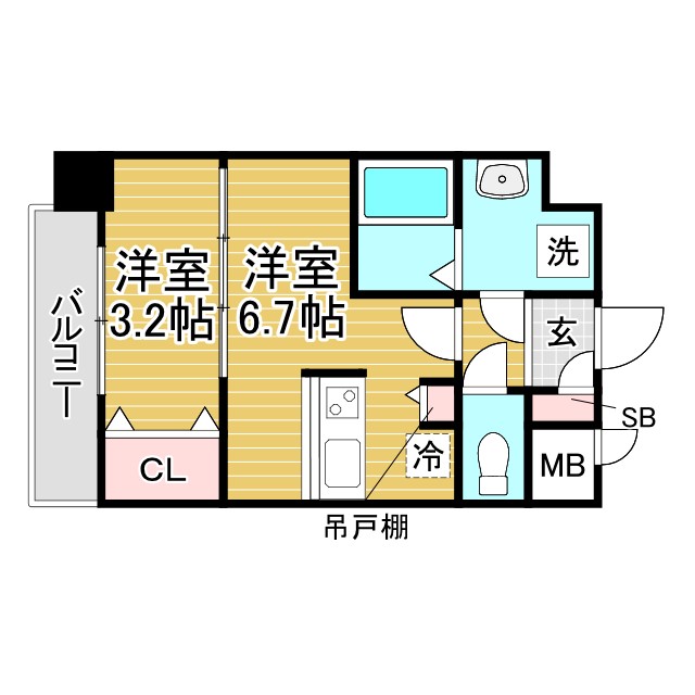 SOAR SHINNAGATA 201|神戸市長田区松野通(JR山陽本線新長田駅)のマンション間取 SOAR SHINNAGATA 201|神戸市長田区松野通(JR山陽本線新長田駅)のマンション間取