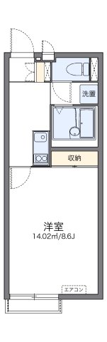 レオネクストルミエール N 201|神戸市北区八多町中(神戸電鉄三田線道場南口駅)のアパート間取 レオネクストルミエール N 201|神戸市北区八多町中(神戸電鉄三田線道場南口駅)のアパート間取