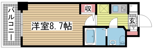 S-RESIDENCE神戸磯上通 609|神戸市中央区磯上通(JR東海道本線(近畿)三ノ宮駅)のマンション間取 S-RESIDENCE神戸磯上通 609|神戸市中央区磯上通(JR東海道本線(近畿)三ノ宮駅)のマンション間取