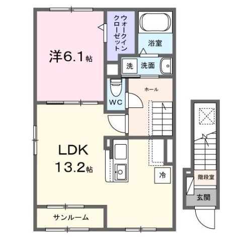 グリーンサイド 201|西宮市東鳴尾町(阪神武庫川線東鳴尾駅)のアパート間取 グリーンサイド 201|西宮市東鳴尾町(阪神武庫川線東鳴尾駅)のアパート間取