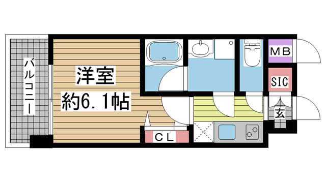 レオンコンフォート神戸ハーバーウエスト 1205|神戸市兵庫区本町(JR東海道本線(近畿)神戸駅)のマンション間取 レオンコンフォート神戸ハーバーウエスト 1205|神戸市兵庫区本町(JR東海道本線(近畿)神戸駅)のマンション間取