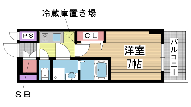 エスリード神戸元町ヒルズ 703|神戸市中央区北長狭通(JR東海道本線(近畿)元町駅)のマンション間取 エスリード神戸元町ヒルズ 703|神戸市中央区北長狭通(JR東海道本線(近畿)元町駅)のマンション間取