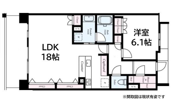 ザ・パークハウス神戸春日野道 1502|神戸市中央区脇浜町(阪神本線春日野道駅)のマンション間取 ザ・パークハウス神戸春日野道 1502|神戸市中央区脇浜町(阪神本線春日野道駅)のマンション間取