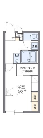 レオパレス六甲北二番館 206|神戸市北区道場町日下部(神戸電鉄三田線道場南口駅)のアパート間取 レオパレス六甲北二番館 206|神戸市北区道場町日下部(神戸電鉄三田線道場南口駅)のアパート間取