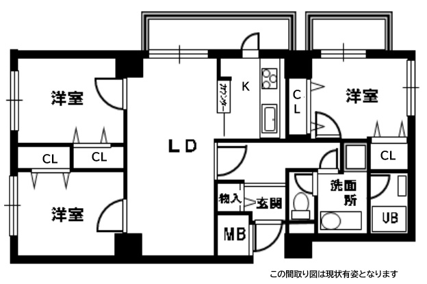 中山手セントポリア 307|神戸市中央区中山手通(神戸市営地下鉄線県庁前駅)のマンション間取 中山手セントポリア 307|神戸市中央区中山手通(神戸市営地下鉄線県庁前駅)のマンション間取