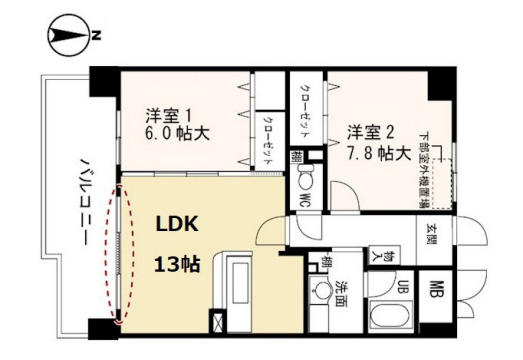 パレ セゾン 103|神戸市垂水区川原(JR山陽本線垂水駅)のマンション間取 パレ セゾン 103|神戸市垂水区川原(JR山陽本線垂水駅)のマンション間取