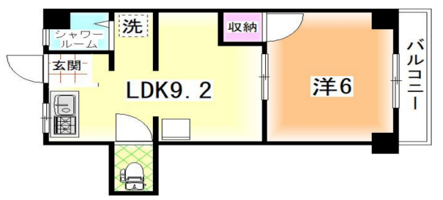 三宮アソシア 402|神戸市中央区南本町通(阪神本線春日野道駅)のマンション間取 三宮アソシア 402|神戸市中央区南本町通(阪神本線春日野道駅)のマンション間取