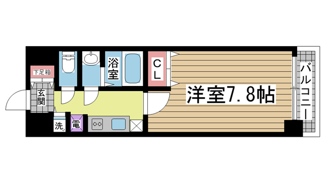 レオンコンフォート神戸西 1102|神戸市兵庫区大開通(神戸高速線新開地駅)のマンション間取 レオンコンフォート神戸西 1102|神戸市兵庫区大開通(神戸高速線新開地駅)のマンション間取