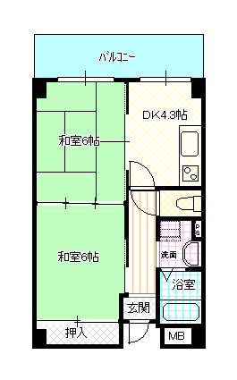 シャロン鷹取東 303|神戸市長田区海運町(JR山陽本線鷹取駅)のマンション間取 シャロン鷹取東 303|神戸市長田区海運町(JR山陽本線鷹取駅)のマンション間取