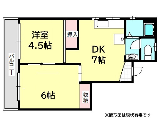 カナヤマンション 三信 302|神戸市長田区長楽町(JR山陽本線鷹取駅)のマンション間取 カナヤマンション 三信 302|神戸市長田区長楽町(JR山陽本線鷹取駅)のマンション間取