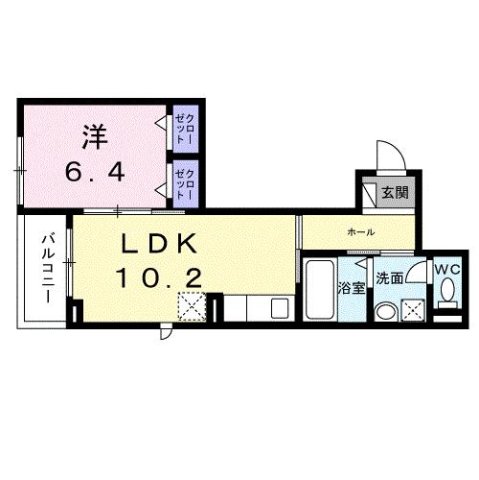 ルーチェ 302|西宮市上ケ原四番町(阪急今津線門戸厄神駅)のアパート間取 ルーチェ 302|西宮市上ケ原四番町(阪急今津線門戸厄神駅)のアパート間取