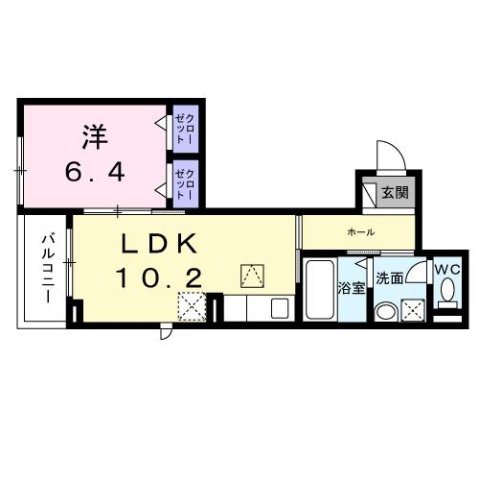 ルーチェ 102|西宮市上ケ原四番町(阪急今津線門戸厄神駅)のアパート間取 ルーチェ 102|西宮市上ケ原四番町(阪急今津線門戸厄神駅)のアパート間取