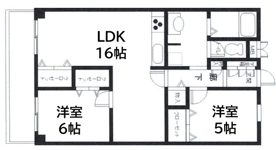 ハイムあじさい 202|神戸市中央区熊内橋通(神戸市営地下鉄線新神戸駅)のマンション間取 ハイムあじさい 202|神戸市中央区熊内橋通(神戸市営地下鉄線新神戸駅)のマンション間取