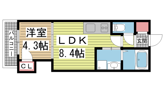 ブリリオ北野異人館通り 103|神戸市中央区北野町(JR東海道本線(近畿)三ノ宮駅)のアパート間取 ブリリオ北野異人館通り 103|神戸市中央区北野町(JR東海道本線(近畿)三ノ宮駅)のアパート間取