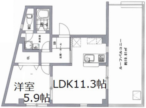 キャメロンプレイス中山手通 401|神戸市中央区中山手通(JR東海道本線(近畿)三ノ宮駅)のマンション間取 キャメロンプレイス中山手通 401|神戸市中央区中山手通(JR東海道本線(近畿)三ノ宮駅)のマンション間取
