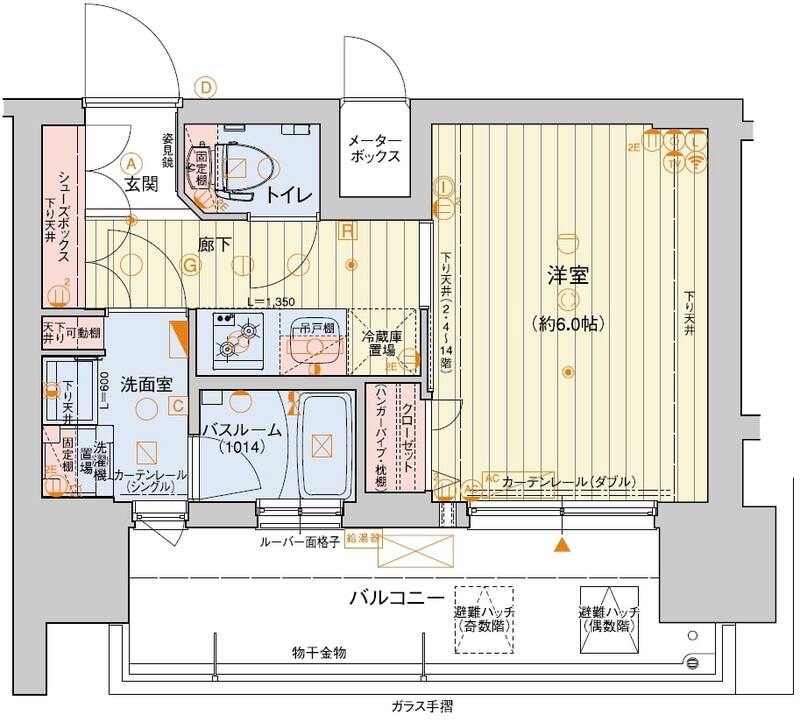 レオンコンフォート神戸山手通 305|神戸市中央区下山手通(神戸市営地下鉄線県庁前駅)のマンション間取 レオンコンフォート神戸山手通 305|神戸市中央区下山手通(神戸市営地下鉄線県庁前駅)のマンション間取