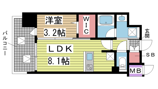 レオンコンフォート神戸山手通 201|神戸市中央区下山手通(神戸市営地下鉄線県庁前駅)のマンション間取 レオンコンフォート神戸山手通 201|神戸市中央区下山手通(神戸市営地下鉄線県庁前駅)のマンション間取