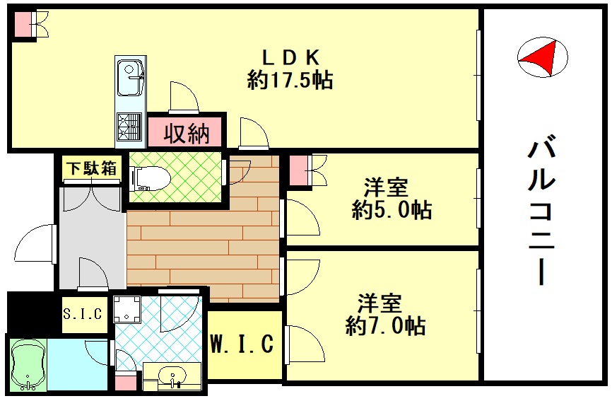 御影タワーレジデンス 4309|神戸市東灘区御影中町(阪神本線御影駅)のマンション間取 御影タワーレジデンス 4309|神戸市東灘区御影中町(阪神本線御影駅)のマンション間取