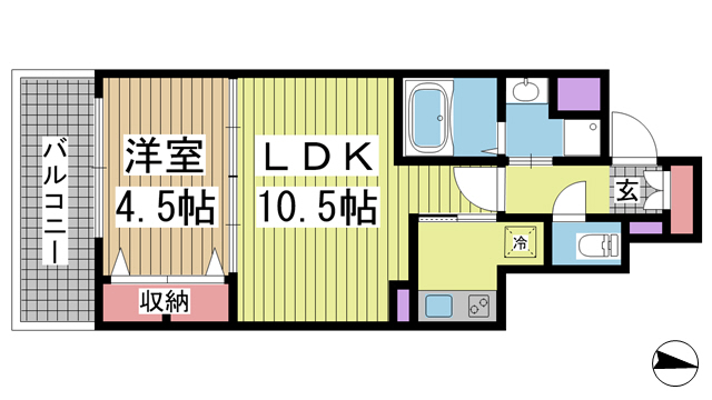 アドバンス三宮ウィングロード 704|神戸市中央区吾妻通(JR東海道本線(近畿)三ノ宮駅)のマンション間取 アドバンス三宮ウィングロード 704|神戸市中央区吾妻通(JR東海道本線(近畿)三ノ宮駅)のマンション間取