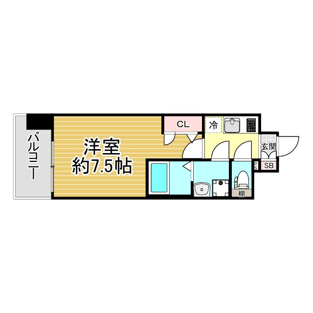 レジュールアッシュ神戸湊川公園 407|神戸市兵庫区東山町(神戸電鉄有馬線湊川駅)のマンション間取 レジュールアッシュ神戸湊川公園 407|神戸市兵庫区東山町(神戸電鉄有馬線湊川駅)のマンション間取
