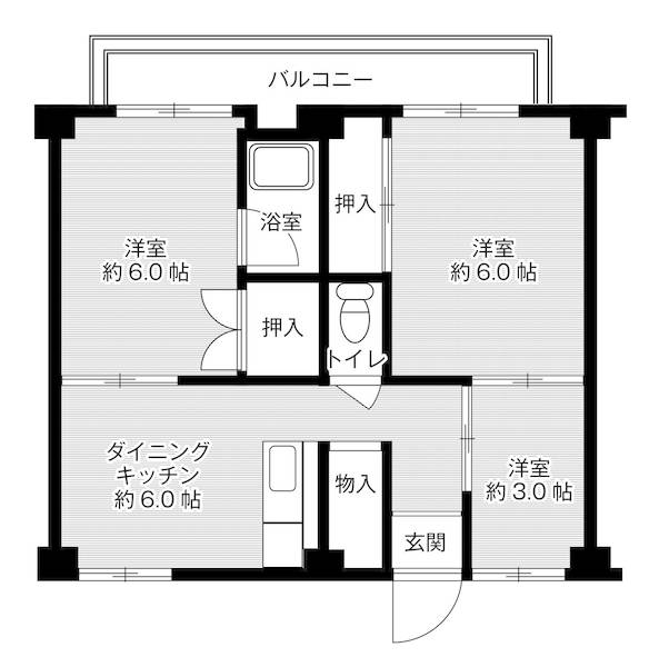 ビレッジハウス鈴蘭台1号棟 0102|神戸市北区鈴蘭台東町(神戸電鉄有馬線鈴蘭台駅)のマンション間取 ビレッジハウス鈴蘭台1号棟 0102|神戸市北区鈴蘭台東町(神戸電鉄有馬線鈴蘭台駅)のマンション間取