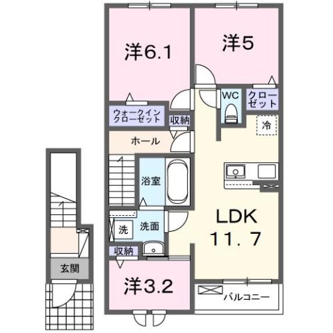 グラン・シャリオ 202|神戸市西区伊川谷町長坂(神戸市営地下鉄線伊川谷駅)のアパート間取 グラン・シャリオ 202|神戸市西区伊川谷町長坂(神戸市営地下鉄線伊川谷駅)のアパート間取