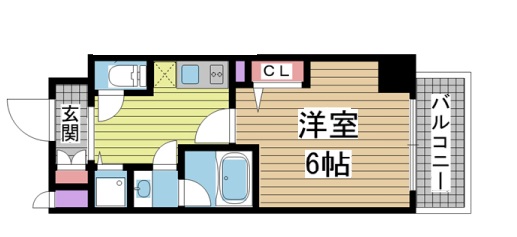エスティライフ三宮東 204|神戸市中央区日暮通(阪急神戸線春日野道駅)のマンション間取 エスティライフ三宮東 204|神戸市中央区日暮通(阪急神戸線春日野道駅)のマンション間取