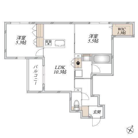 HEBEL MAISON 六甲篠原中町 203|神戸市灘区篠原中町(阪急神戸線六甲駅)のマンション間取 HEBEL MAISON 六甲篠原中町 203|神戸市灘区篠原中町(阪急神戸線六甲駅)のマンション間取