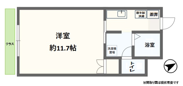 アビターレ王子公園 105|神戸市灘区福住通(阪急神戸線王子公園駅)のマンション間取 アビターレ王子公園 105|神戸市灘区福住通(阪急神戸線王子公園駅)のマンション間取
