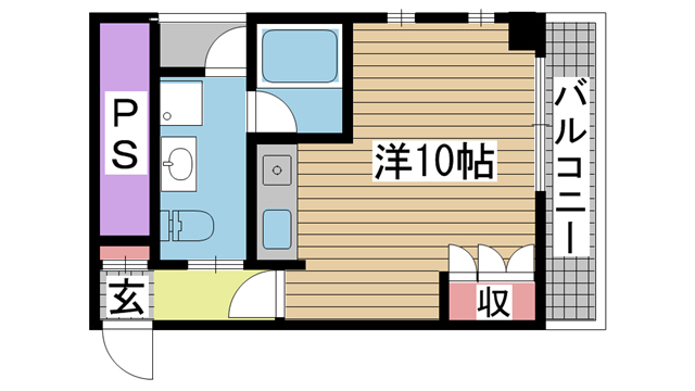 セシルコート 301|神戸市中央区中山手通(JR東海道本線(近畿)元町駅)のマンション間取 セシルコート 301|神戸市中央区中山手通(JR東海道本線(近畿)元町駅)のマンション間取