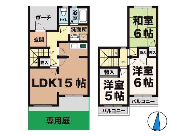 サンタウン林 A-3|神戸市垂水区朝谷町(JR山陽本線須磨駅)のタウンハウス間取 サンタウン林 A-3|神戸市垂水区朝谷町(JR山陽本線須磨駅)のタウンハウス間取