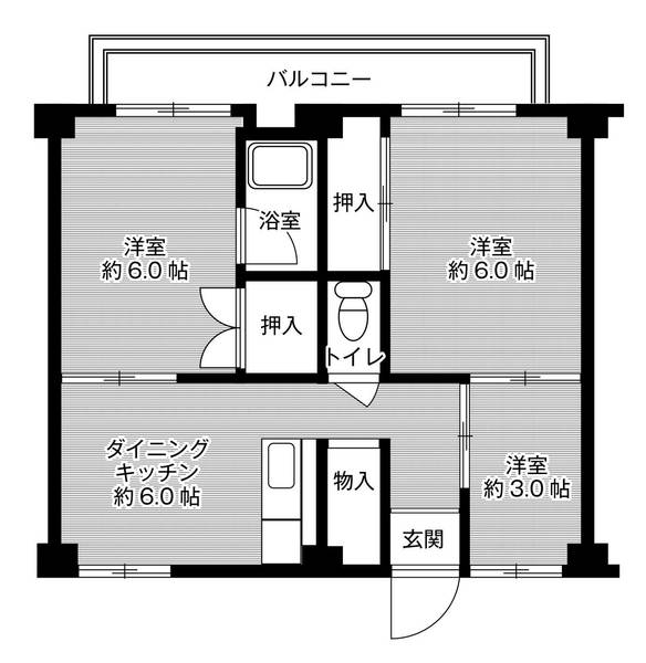 ビレッジハウス東二見6号棟 0402|明石市二見町東二見(山陽電鉄線東二見駅)のマンション間取 ビレッジハウス東二見6号棟 0402|明石市二見町東二見(山陽電鉄線東二見駅)のマンション間取
