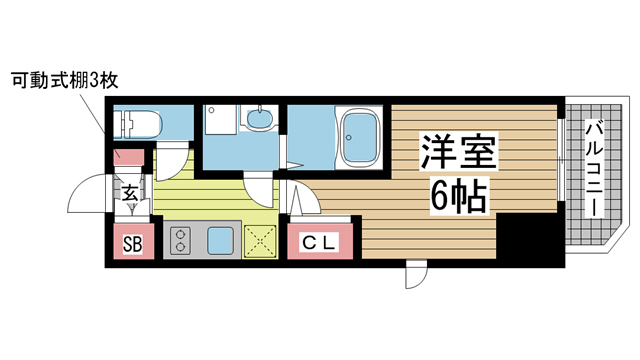 エステムコート神戸元町ヒルズ 603|神戸市中央区楠町(JR東海道本線(近畿)神戸駅)のマンション間取 エステムコート神戸元町ヒルズ 603|神戸市中央区楠町(JR東海道本線(近畿)神戸駅)のマンション間取